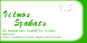 vilmos szakats business card